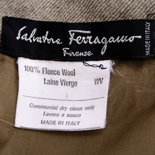 Salvatore Ferragamo Firenze Fleece Wool Skirt