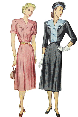 1940s Simplicity 2104 Vintage Dress Sewing Pattern