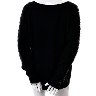 Black knit Sonia Rykiel Vintage Sweater With Sequins Peek A 