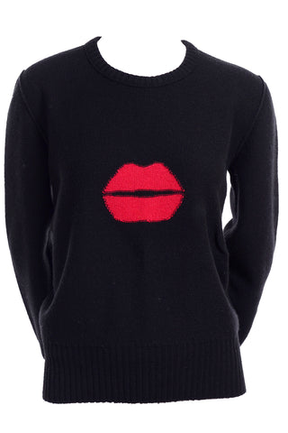 Sonia Rykiel Kiss Sweater Black Vintage Pullover