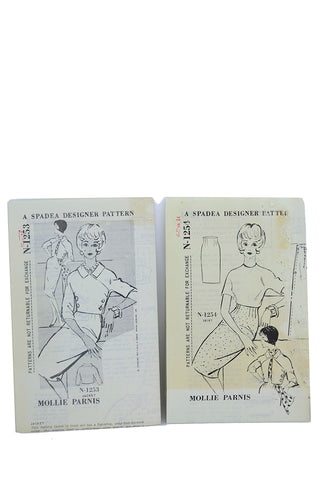 Designer 1961 Spadea N1253 & N1254 Mollie Parnis Vintage Sewing Pattern