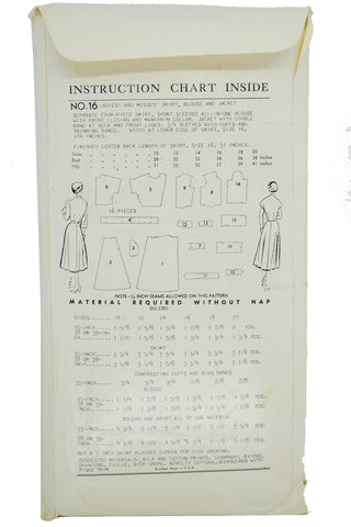 Charles LeMaire Star 16 Vintage 1950 Sewing Pattern Joan Bennett