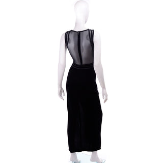 Tadashi Black Evening Gown 90s Vintage Dress