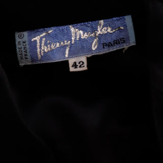 1980s Thierry Mugler Vintage Black Lightning Bolt Cutout Dress French size 42
