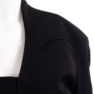Thierry Mugler vintage black wool jacket with arch details