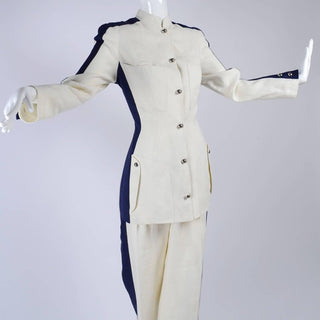 1980's Thierry Mugler suit with snap front 
