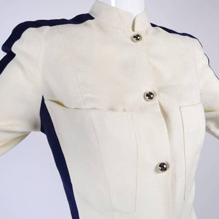 Thierry Mugler 1980's Military jacket in linen