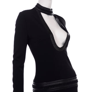 Tom Ford Fall Winter 2015 Runway Bodycon Dress With Leather Trim