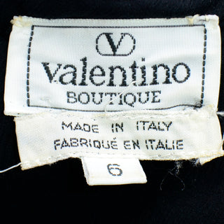 1990s Valentino Vintage Black Silk Top W Marabou Feathers Italy