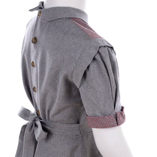 Gray Wool Vintage 50s Childs Dress by Gail Berk 