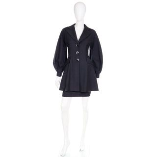 1980s Numbered Christian Dior Boutique Vintage Jacket & Skirt Suit S