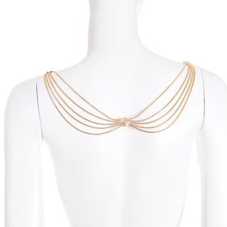 1980s Christian Dior Multi Strand Gold Chain Medallion Belt or Necklace Vintage Dior Jewelry
