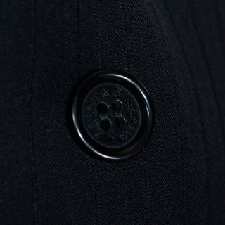 Dolce & Gabbana Black Pinstripe Jacket & Skirt Suit  logo  buttons