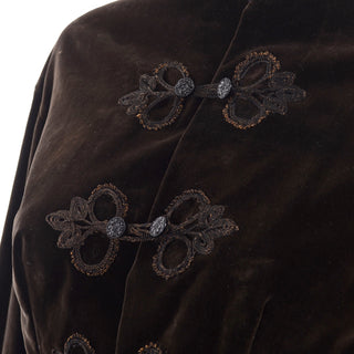 Vintage Edwardian Antique Brown Velvet Jacket luxurious