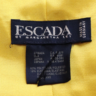 1990s Escada Margaretha Ley Gold Sequin Strapless Evening Dress Germany