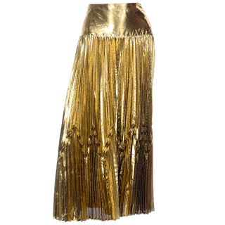 Gianni Versace for Genny Gold Lurex Avant Garde Evening Skirt rare