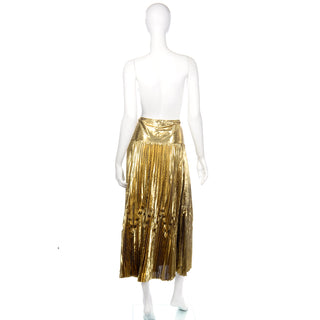 Gianni Versace for Genny Gold Lurex Avant Garde Evening Skirt 1990s