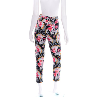 Kenzo Jeans Colorful Floral Quilted Vintage High Waisted Pants Y2K cropped 
