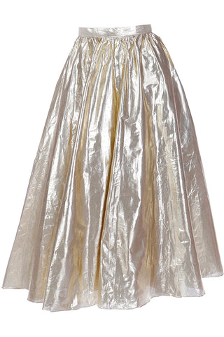1970s Vintage Gold Lame Full Evening Skirt