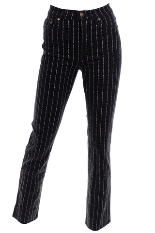 Vintage Franco Moschino Jeans Novelty Pinstripe Pants