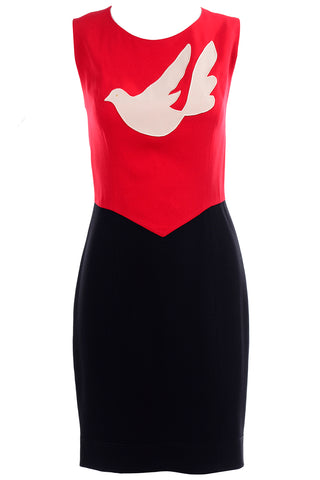 Moschino Cheap and Chic Red Black Dove Dress