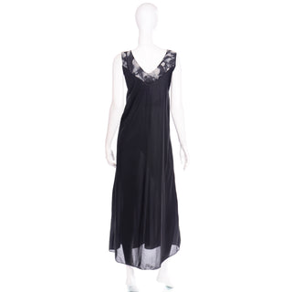 Vintage Black and White Peignoir and Negligee Set With Feathers Intime