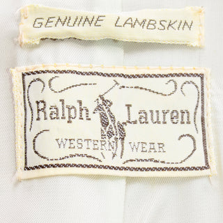 Rare Ralph Lauren Lambskin Leather Vest Western Wear Polo Label