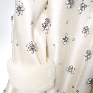 Beaded Victoria Royal Vintage Dress Coat Mink Fur