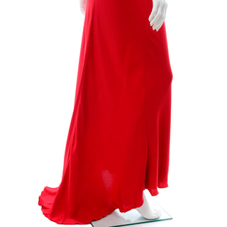 Vintage Valentino Gown in Red Silk