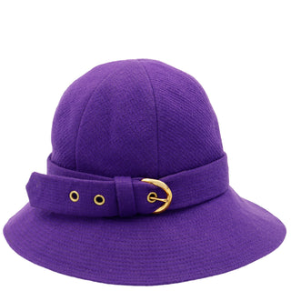 70's YSL Yves Saint Laurent Purple Wool Hat