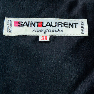 1985 Yves Saint Laurent Rive Gauche Black Satin Strapless Gown