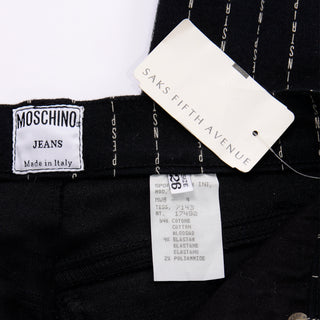 Deadstock Vintage Franco Moschino Jeans Novelty Pinstripe Pants