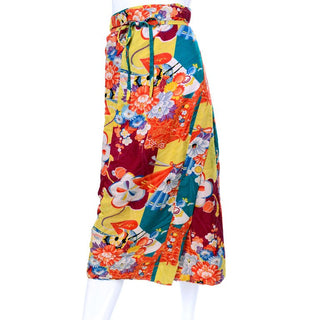 1930s Japanese vintage silk wrap skirt
