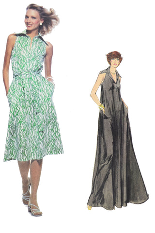Uncut 1970s Vogue 1663 Diane Von Furstenberg Designer Dress Pattern