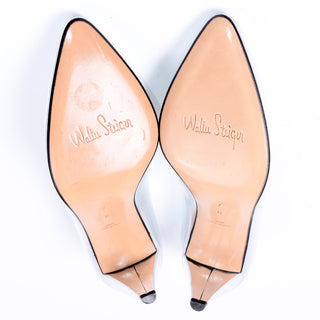 Unworn Vintage Walter Steiger Silver Metallic Shoes Size 7B new heels for Holidays