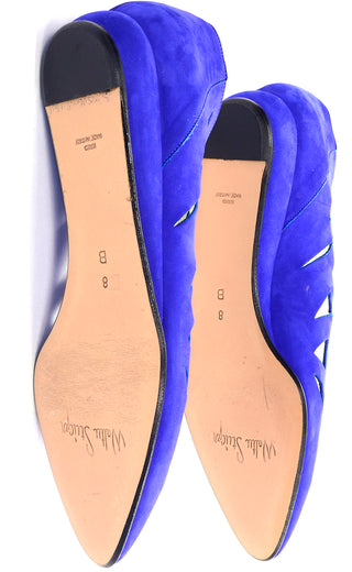 New Deadstock Vintage Walter Steiger Blue Suede Shoes Flats