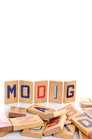 Vintage wood letter blocks