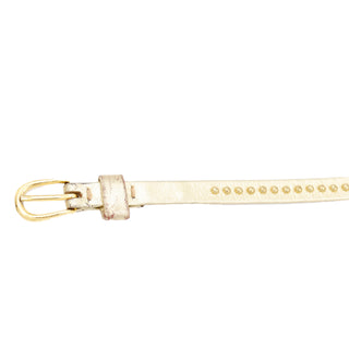 1980s Yves Saint Laurent gold studded leather belt