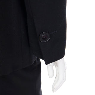 SS 1987 Yves Saint Laurent Black Skirt suit 