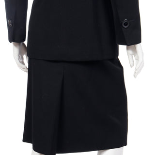 SS 1987 Yves Saint Laurent Black Vintage  Skirt suit