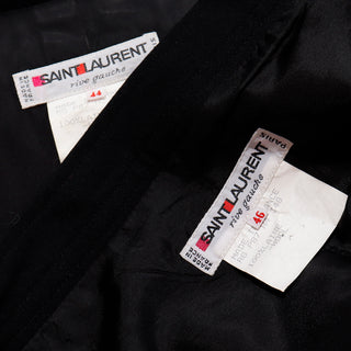 SS 1987 Yves Saint Laurent Rive Gauche Black Skirt suit