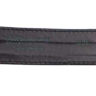 Vintage Yves Saint Laurent Rive Gauche Patent Leather Belt w White Top Stitching