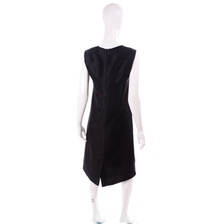 Japanese Designer Yohji Yamamoto Black Sleeveless Column Dress