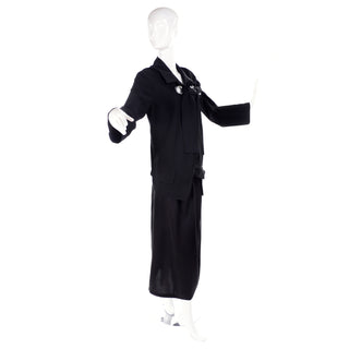 2004 Yohji Yamamoto runway black avant garde outfit grommits
