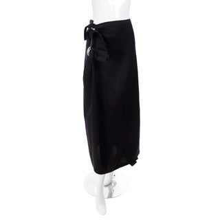 2004 Yohji Yamamoto black avant garde outfit grommits skirt