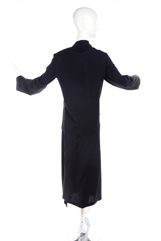 2004 Yohji Yamamoto black avant garde outfit grommits back