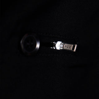 2000s Yohji Yamamoto Black Jacket w Zipper Button Holes & Pockets Size S M