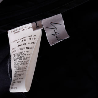 2000s Yohji Yamamoto Black Jacket w Zipper Button Holes & Pockets Made in Japan
