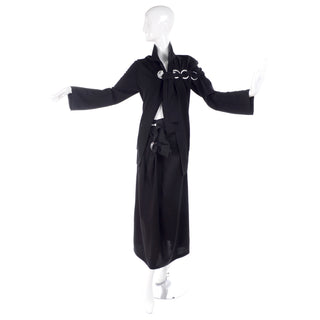 2004 Yohji Yamamoto black avant garde outfit grommits 8