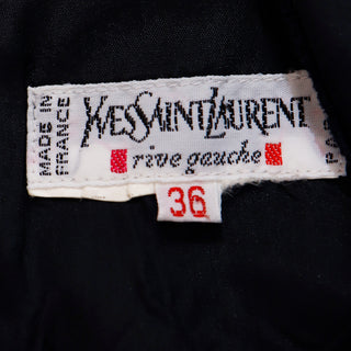 YSL 1980s Yves Saint Laurent Navy Blue Vintage Wool dress size 36